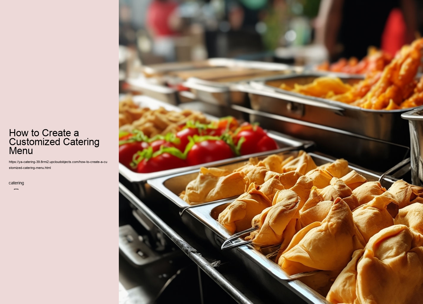 How to Create a Customized Catering Menu